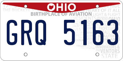OH license plate GRQ5163