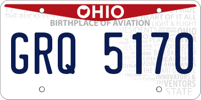 OH license plate GRQ5170