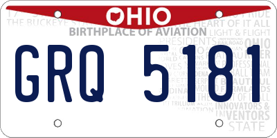 OH license plate GRQ5181