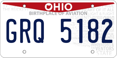 OH license plate GRQ5182