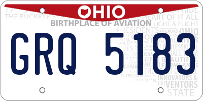 OH license plate GRQ5183