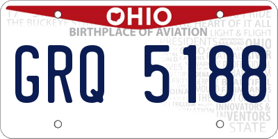 OH license plate GRQ5188