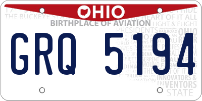 OH license plate GRQ5194