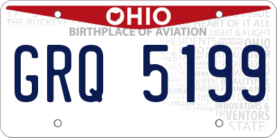 OH license plate GRQ5199
