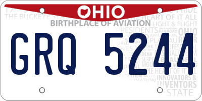 OH license plate GRQ5244