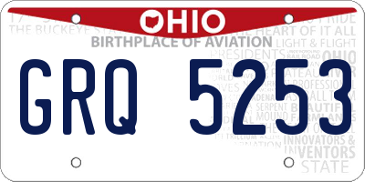 OH license plate GRQ5253