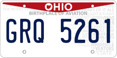 OH license plate GRQ5261