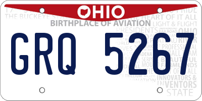 OH license plate GRQ5267