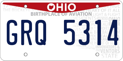 OH license plate GRQ5314