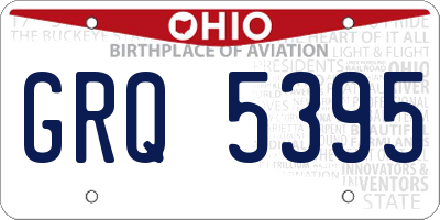 OH license plate GRQ5395