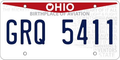 OH license plate GRQ5411