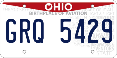 OH license plate GRQ5429