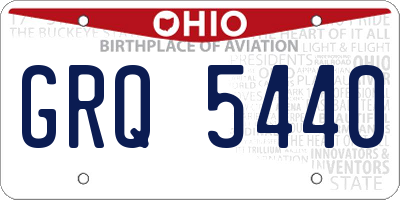OH license plate GRQ5440