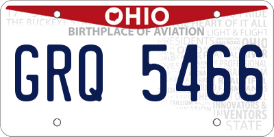 OH license plate GRQ5466