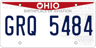 OH license plate GRQ5484