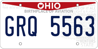 OH license plate GRQ5563
