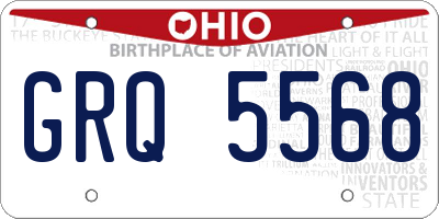OH license plate GRQ5568