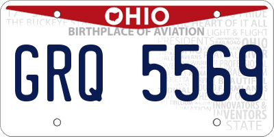 OH license plate GRQ5569