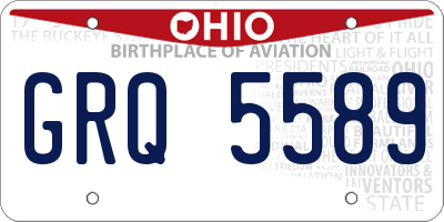 OH license plate GRQ5589
