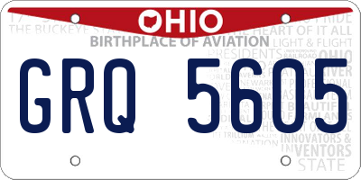 OH license plate GRQ5605