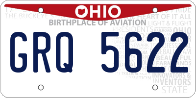 OH license plate GRQ5622