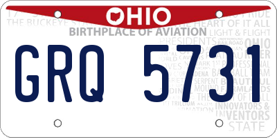 OH license plate GRQ5731