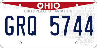 OH license plate GRQ5744