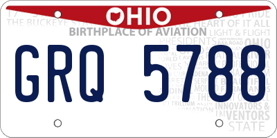 OH license plate GRQ5788