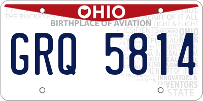 OH license plate GRQ5814