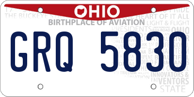 OH license plate GRQ5830