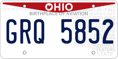 OH license plate GRQ5852