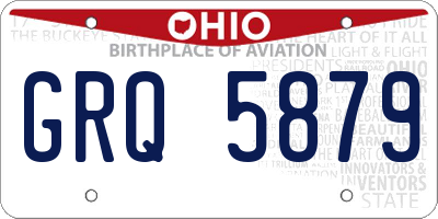 OH license plate GRQ5879