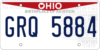 OH license plate GRQ5884