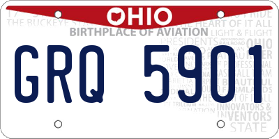 OH license plate GRQ5901