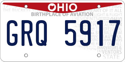 OH license plate GRQ5917