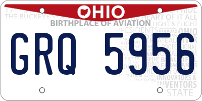OH license plate GRQ5956