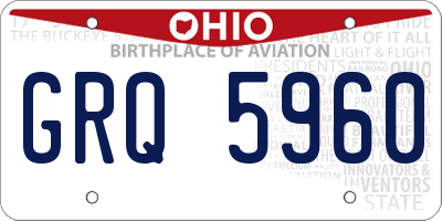 OH license plate GRQ5960
