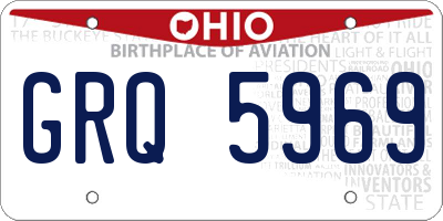 OH license plate GRQ5969