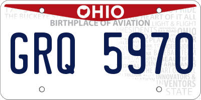 OH license plate GRQ5970