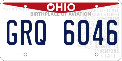 OH license plate GRQ6046