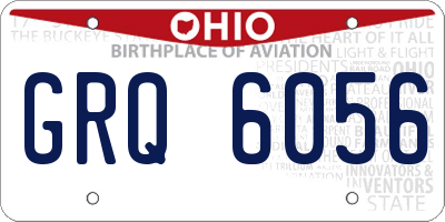 OH license plate GRQ6056