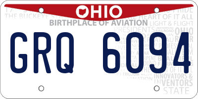 OH license plate GRQ6094