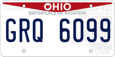 OH license plate GRQ6099