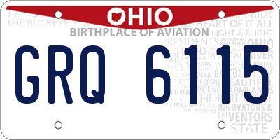 OH license plate GRQ6115