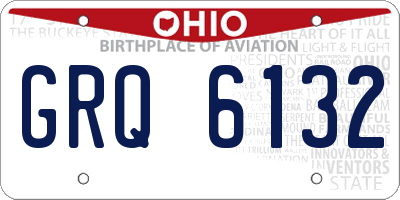 OH license plate GRQ6132