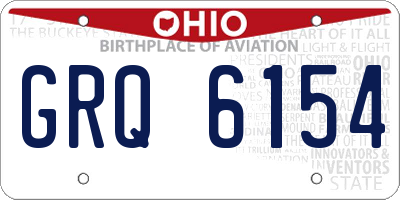 OH license plate GRQ6154