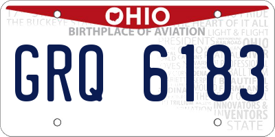OH license plate GRQ6183