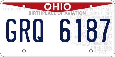 OH license plate GRQ6187