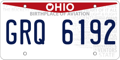 OH license plate GRQ6192