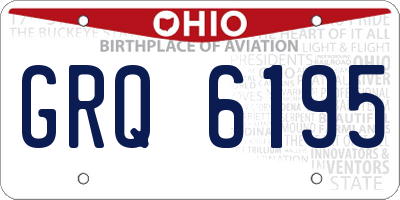 OH license plate GRQ6195